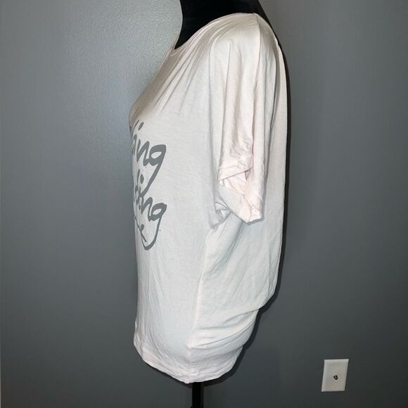 Sweaty Betty “No Standing Only Dancing” Open Back Shirt Womens Small Pink Top - Picture 2 of 5